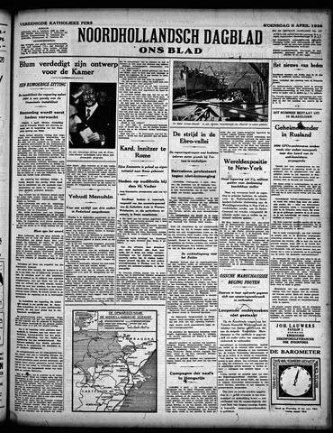 Noord-Hollandsch Dagblad : ons blad 1938-04-06