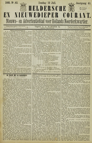 Heldersche en Nieuwedieper Courant 1885-07-12