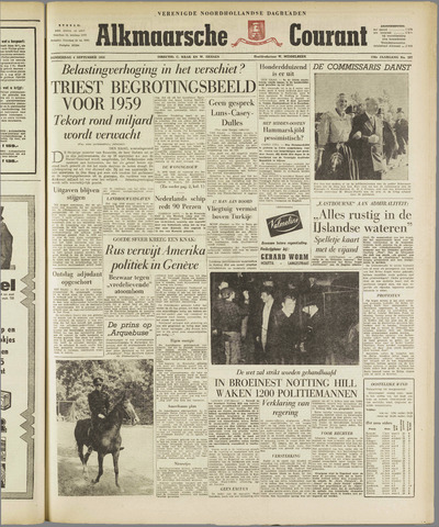 Alkmaarsche Courant 1958-09-04