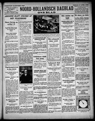 Noord-Hollandsch Dagblad : ons blad 1936-04-17