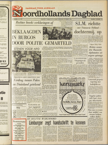 Noordhollands Dagblad : dagblad voor Alkmaar en omgeving 1970-12-07