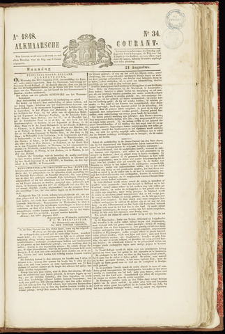 Alkmaarsche Courant 1848-08-21
