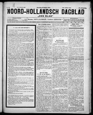 Noord-Hollandsch Dagblad : ons blad 1927-03-28