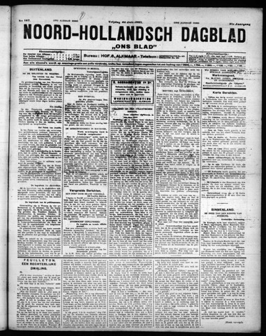 Noord-Hollandsch Dagblad : ons blad 1927-07-22