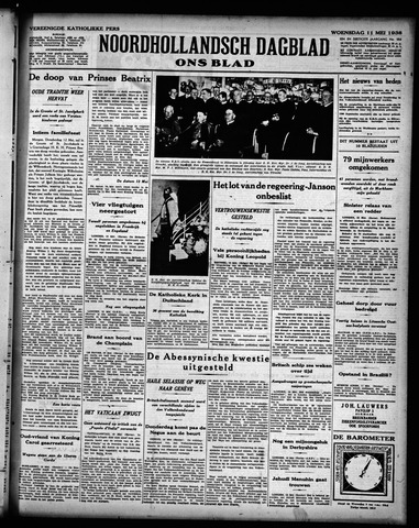 Noord-Hollandsch Dagblad : ons blad 1938-05-11