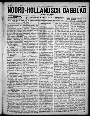 Noord-Hollandsch Dagblad : ons blad 1925-11-12