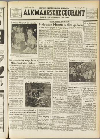 Alkmaarsche Courant 1952-04-18