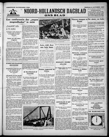 Noord-Hollandsch Dagblad : ons blad 1937-10-08