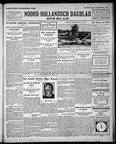 Noord-Hollandsch Dagblad : ons blad 1932-11-26