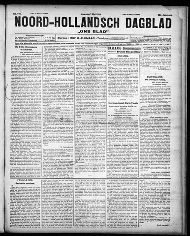 Noord-Hollandsch Dagblad : ons blad 1928-05-07