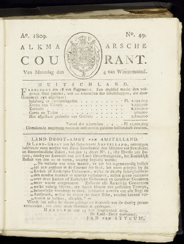 Alkmaarsche Courant 1809-12-04