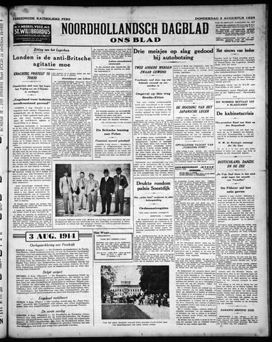 Noord-Hollandsch Dagblad : ons blad 1939-08-03