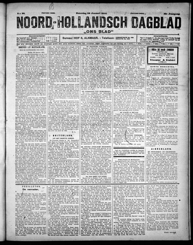Noord-Hollandsch Dagblad : ons blad 1924-01-26