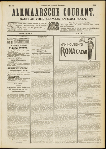 Alkmaarsche Courant 1913-04-02