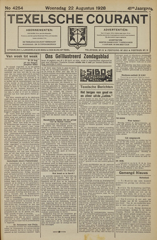 Texelsche Courant 1928-08-22