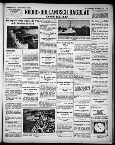 Noord-Hollandsch Dagblad : ons blad 1937-01-27