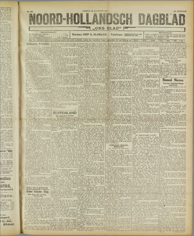 Noord-Hollandsch Dagblad : ons blad 1921-08-26