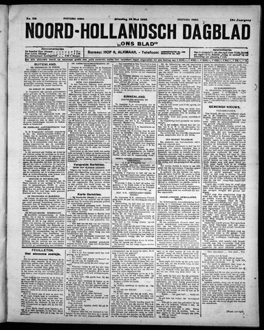 Noord-Hollandsch Dagblad : ons blad 1925-05-19