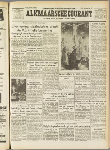 Alkmaarsche Courant 1952-04-11