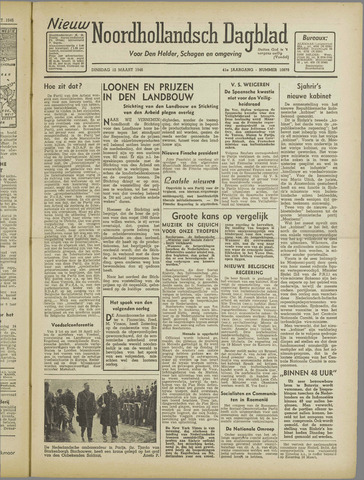 Nieuw Noordhollandsch Dagblad, editie Schagen 1946-03-12