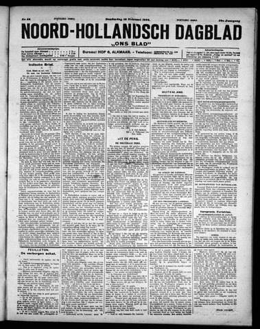 Noord-Hollandsch Dagblad : ons blad 1925-02-19