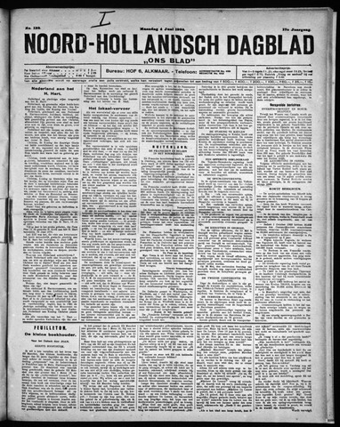 Noord-Hollandsch Dagblad : ons blad 1923-06-04
