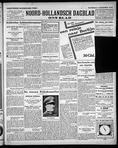 Noord-Hollandsch Dagblad : ons blad 1932-12-03