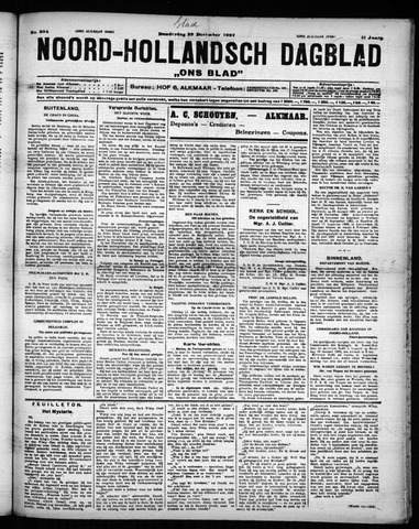 Noord-Hollandsch Dagblad : ons blad 1927-12-29