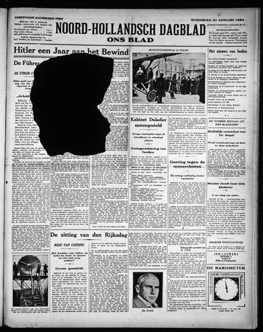 Noord-Hollandsch Dagblad : ons blad 1934-01-31