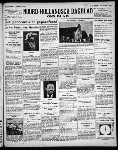Noord-Hollandsch Dagblad : ons blad 1933-06-08