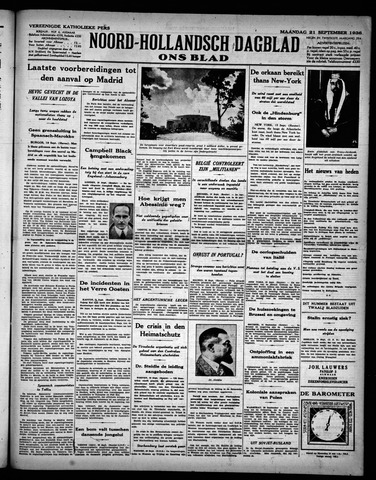Noord-Hollandsch Dagblad : ons blad 1936-09-21