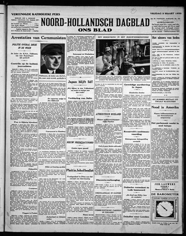Noord-Hollandsch Dagblad : ons blad 1933-03-03
