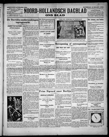 Noord-Hollandsch Dagblad : ons blad 1934-03-10