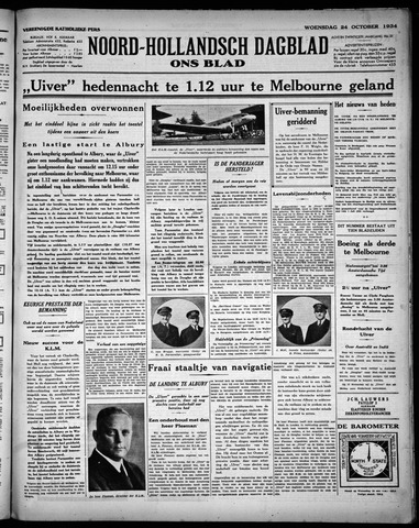 Noord-Hollandsch Dagblad : ons blad 1934-10-24