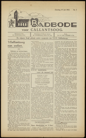 Badbode voor Callantsoog 1952-07-19