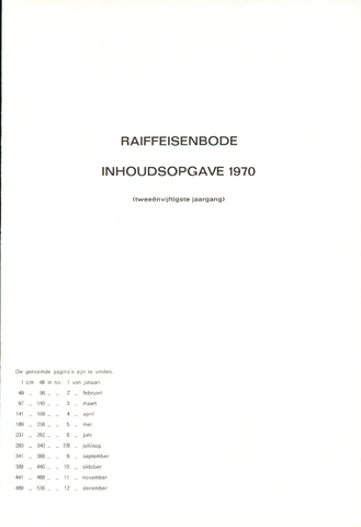 blad 'De Raiffeisen-bode' (CCRB) 1970-01-01