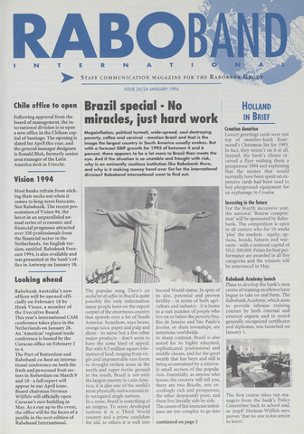 blad 'Raboband International' (EN) 1994