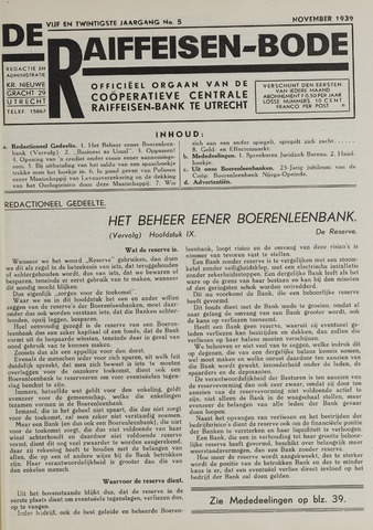 blad 'De Raiffeisen-bode' (CCRB) 1939-11-01