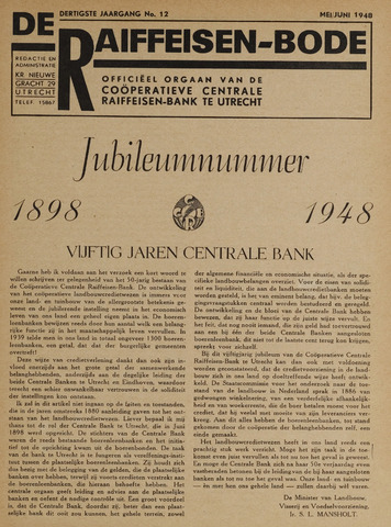 blad 'De Raiffeisen-bode' (CCRB) 1948-05-01