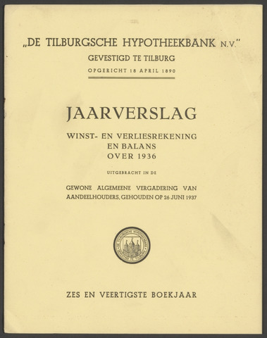 Jaarverslagen Tilburgsche Hypotheekbank 1936