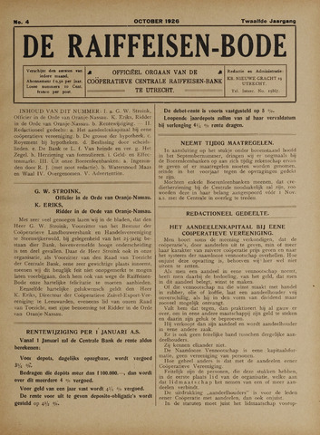blad 'De Raiffeisen-bode' (CCRB) 1926-10-01