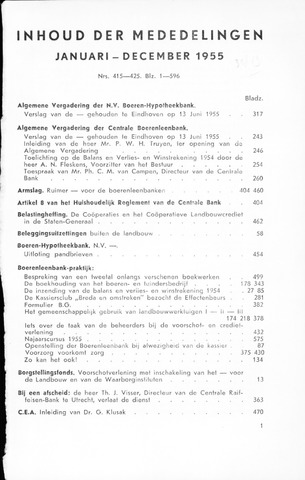blad 'Maandelijkse Mededelingen' (CCB) 1955-01-01