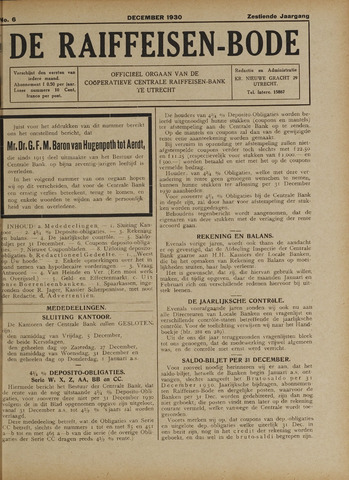 blad 'De Raiffeisen-bode' (CCRB) 1930-12-01