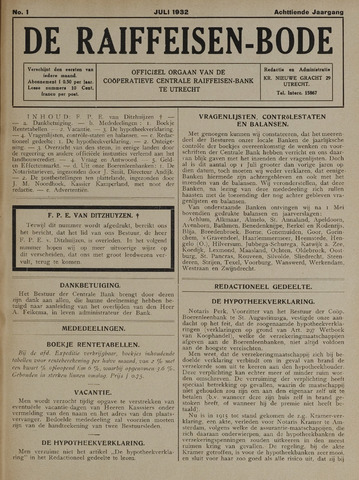 blad 'De Raiffeisen-bode' (CCRB) 1932-07-01