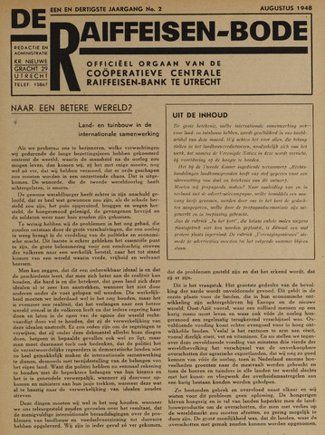 blad 'De Raiffeisen-bode' (CCRB) 1948-08-01