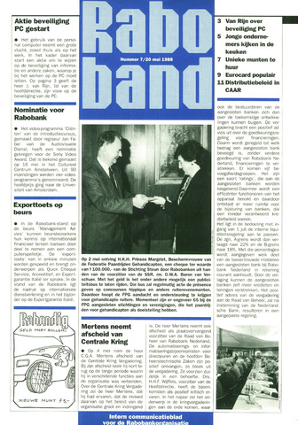 blad 'Raboband' 1988-05-20