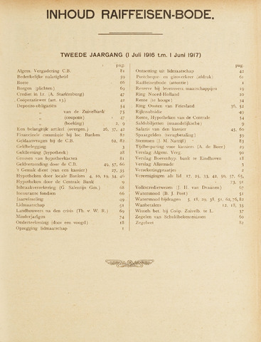 blad 'De Raiffeisen-bode' (CCRB) 1916-07-01