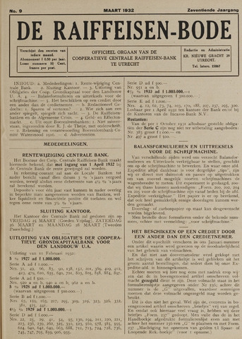 blad 'De Raiffeisen-bode' (CCRB) 1932-03-01