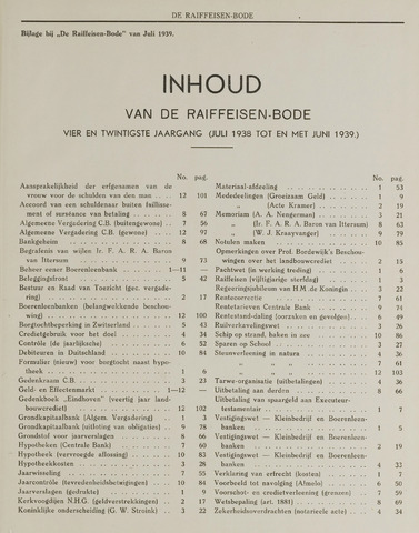 blad 'De Raiffeisen-bode' (CCRB) 1939-06-01