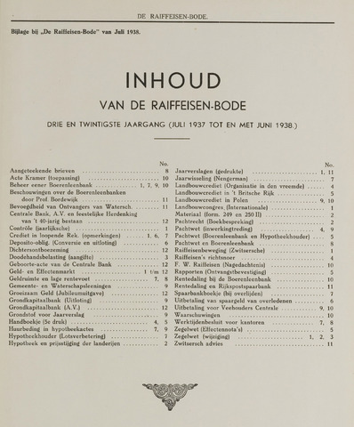 blad 'De Raiffeisen-bode' (CCRB) 1937-07-01